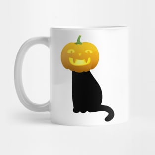 Halloween Black Cat With Pumpkin Mug